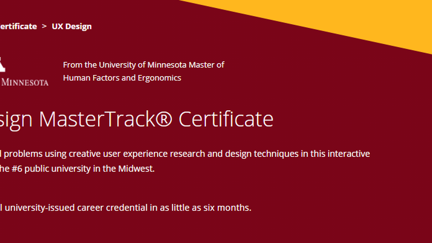 UX design certificate program